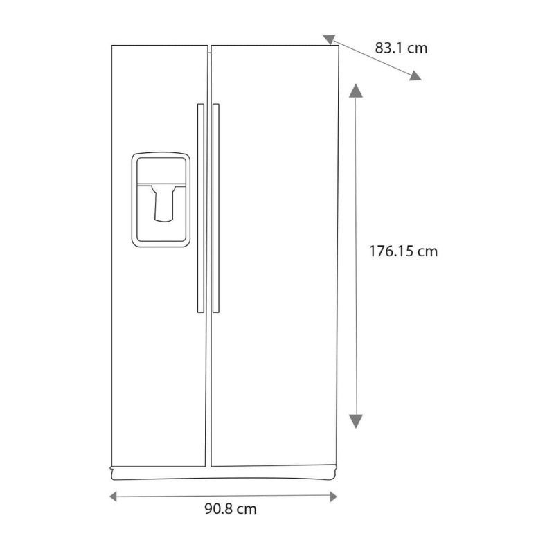 Refrigerator duplex Ge profile – PNM26PGTFPS – El Tio Sam Puerto ...