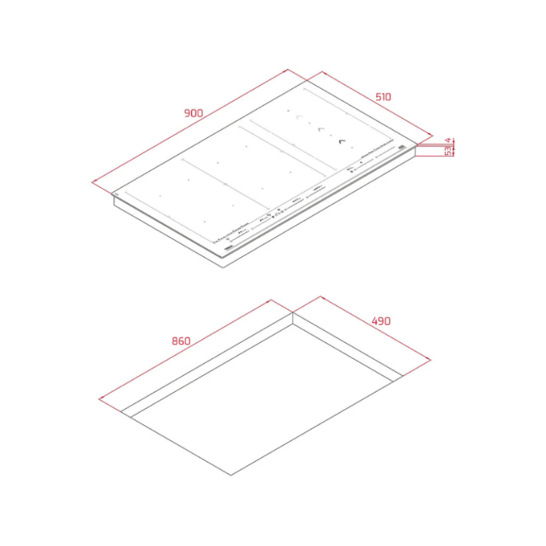 Electric cooktop 6 Zones 220 v Teka IZF99770 MST BK El Tio Sam