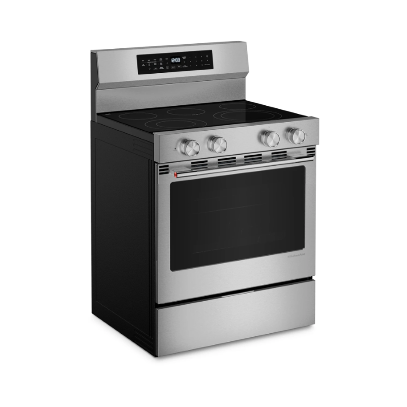 Estufa Eléctrica 30″ 5 Quemadores Acero Inoxidable KFES530SPS KitchenAid 1