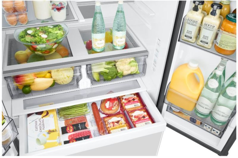 Refrigerador Bespoke French Door 32 pies cúbicos, Centro de bebidas, Blanco LG MABE IO MABE KITCHEN AID