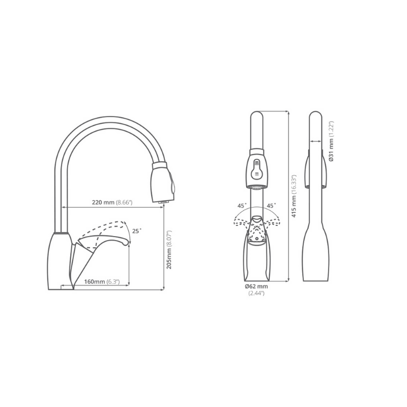 KS3030 - eclipse - mezcladora - kitchen - llave - kitchen faucet - tio sam puerto vallarta - sink - llave de cocina (1)