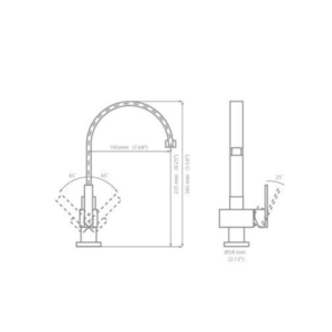 Mezcladora Eclipse acero inoxidable - EH-2C - kitchen faucet - El Tio