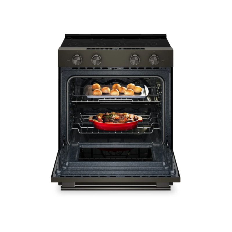Estufa Eléctrica 30″ 5 Quemadores Horno 5.3 p³ Acero Inoxidable Negro KSES530SBE KitchenAid 2
