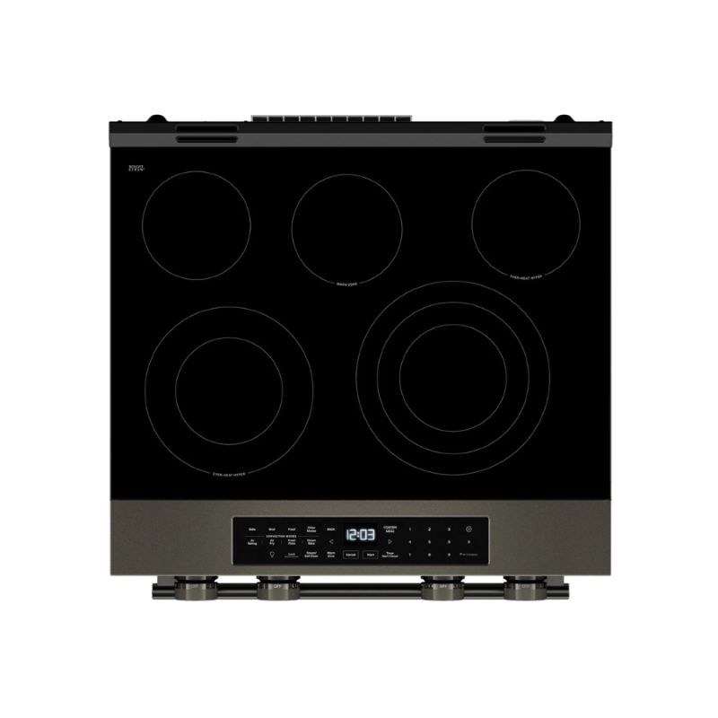 Estufa Eléctrica 30″ 5 Quemadores Horno 5.3 p³ Acero Inoxidable Negro KSES530SBE KitchenAid 3