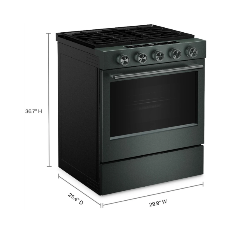 Estufa a Gas 30″ 5 Quemadores Horno 5.3 p³ Juniper KSGS530SJP KitchenAid 5