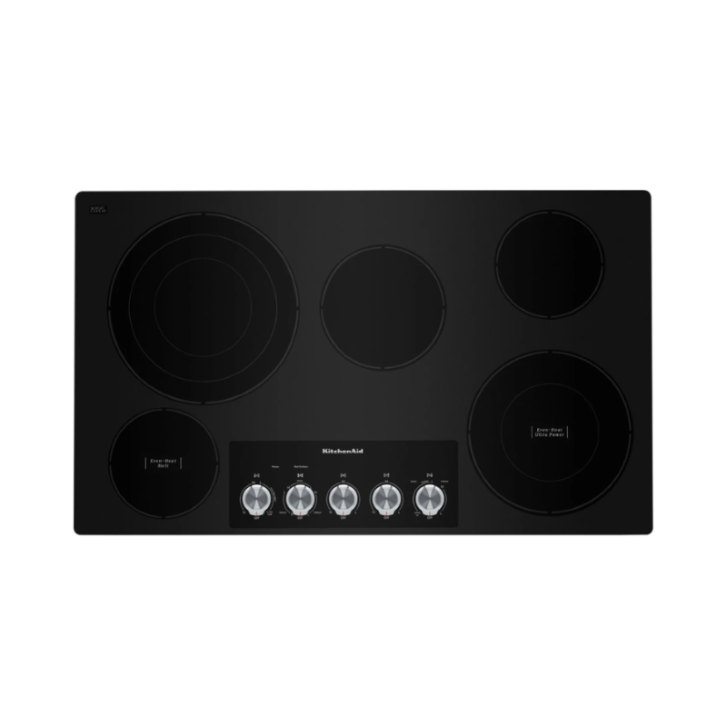 Parrilla Eléctrica Vitrocerámica 36" 5 Quemadores, Negro - KitchenAid - KCES556HB- Electric cooktop - El Tio Sam Puerto Vallarta
