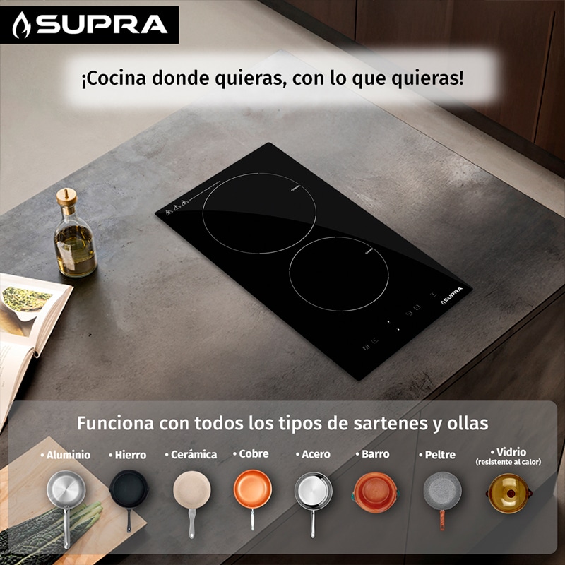 Parrilla Eléctrica Vitrocerámica 2 Quemadores 220V – Supra – VITRO2 – El Tío Sam Puerto Vallarta - Imagen 5