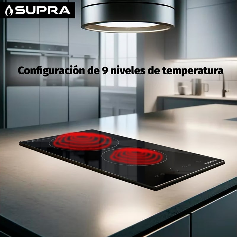 Parrilla Eléctrica Vitrocerámica 2 Quemadores 220V – Supra – VITRO2 – El Tío Sam Puerto Vallarta - Imagen 3