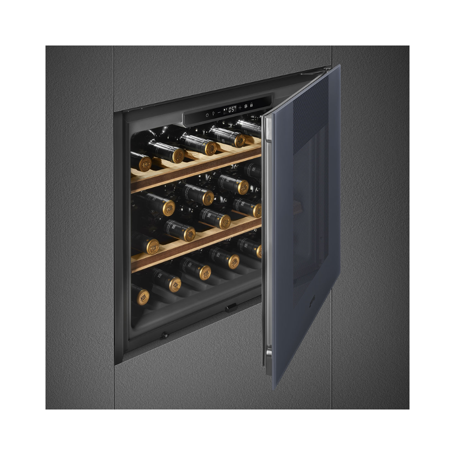 Cava de Vinos 21 Botellas 60 x 45 cm Gris Neptune – SMEG – CVIU121G1 – El Tío Sam Puerto Vallarta - Imagen 3