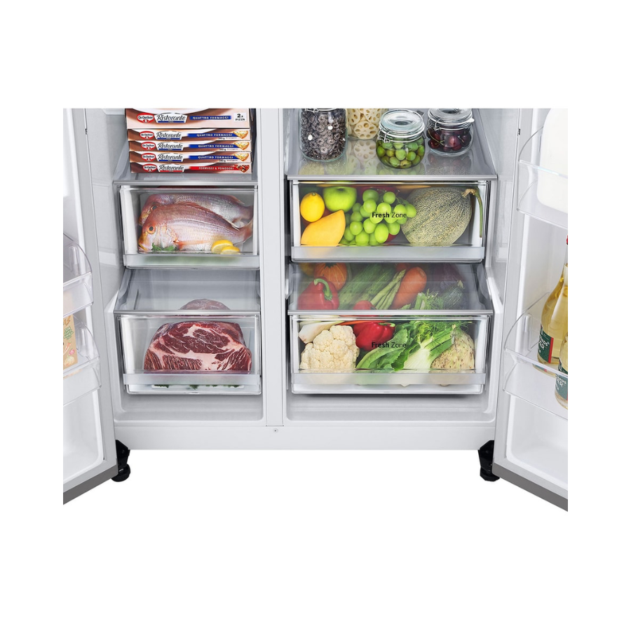 Refrigerador Side by Side 23 P³ Plata Platinum InstaView™ – LG – VS23QBP – El Tío Sam Puerto Vallarta - Imagen 4