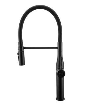 Mezcladora Monomando Tiber Acabado Acero Negro TB-1154FTN- Kitchen faucet - El Tio Sam Puerto Vallarta