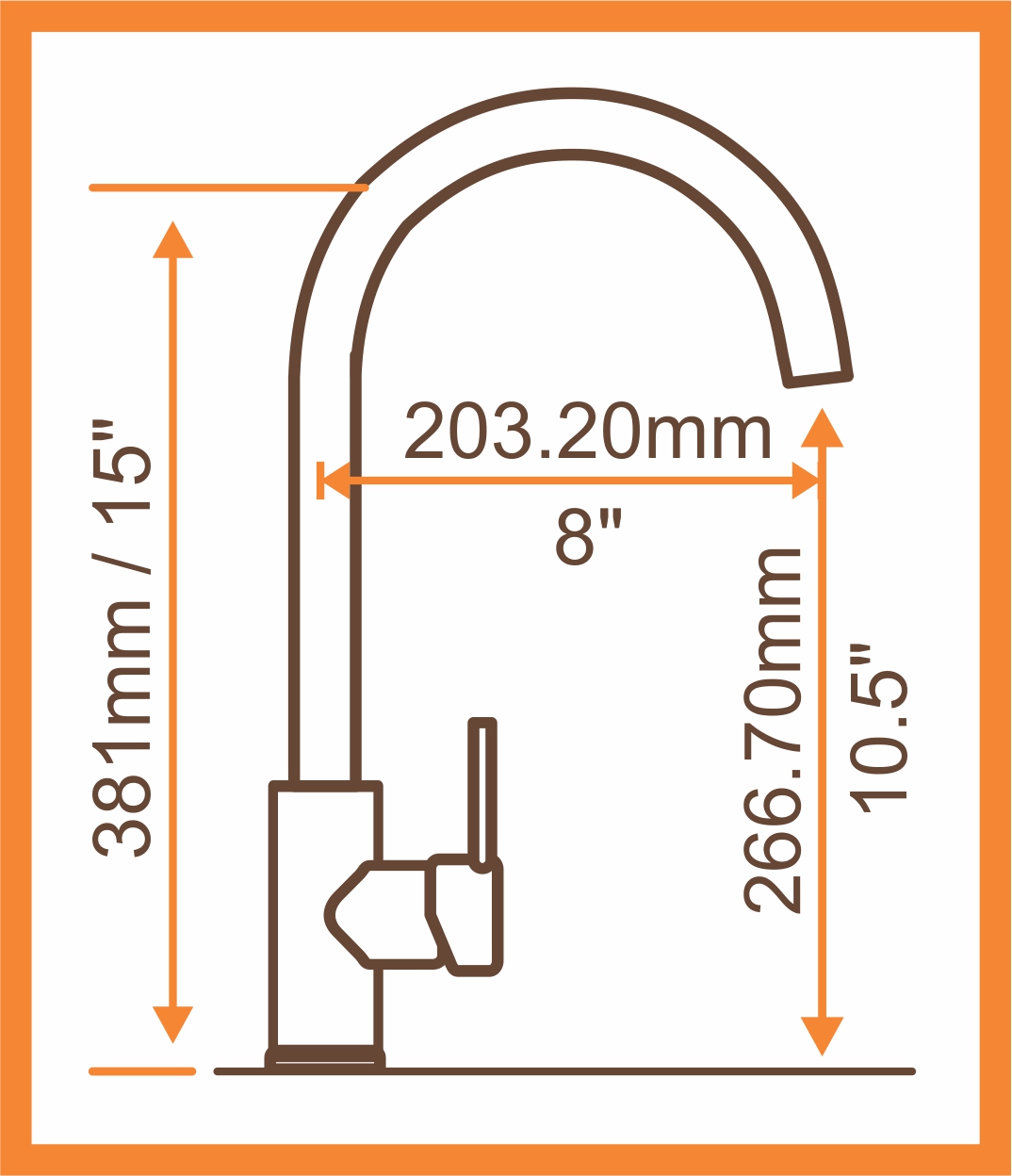 Mezcladora Tiber Acero Negro Cuello De Ganso Modelo TB-1206FTN - Kitchen faucet - El Tio Sam Puerto Vallarta - Imagen 2