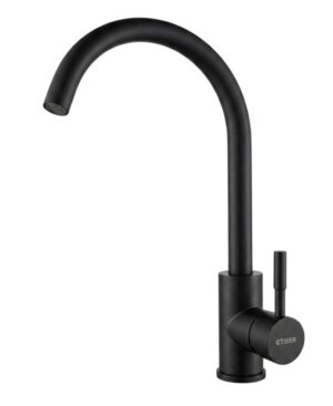 Mezcladora Tiber Acero Negro Cuello De Ganso Modelo TB-1206FTN - Kitchen faucet - El Tio Sam Puerto Vallarta