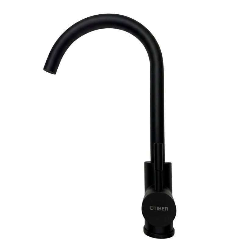 Mezcladora Tiber Acero Negro Cuello De Ganso Modelo TB-1206FTN - Kitchen faucet - El Tio Sam Puerto Vallarta - Imagen 3
