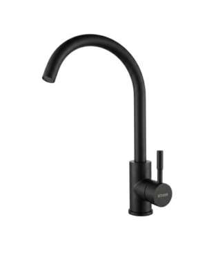 Mezcladora Monomando Cuello de Ganso Acero Negro – Tiber – TB-1206FTN – El Tío Sam Puerto Vallarta