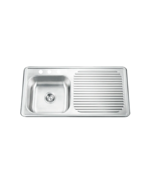 Tarja de Acero Inoxidable con Escurridor Derecho 100 × 50 cm – KELE – UT10050-D30 – El Tío Sam Puerto Vallarta