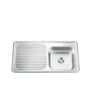 Tarja de Acero Inoxidable con Escurridor Izquierdo 100 × 50 cm – KELE – UT10050-I10 – El Tío Sam Puerto Vallarta