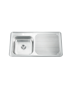 Tarja de Acero Inoxidable con Escurridor Derecho 100 × 50 cm – KELE – UT10050-D10 – El Tío Sam Puerto Vallarta