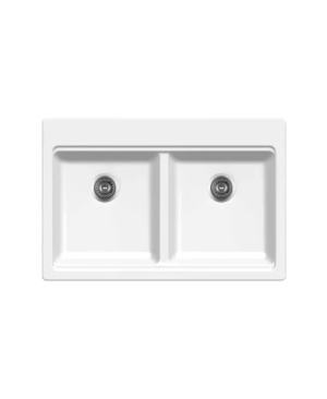 Tarja Doble de Cuarzo Blanca con Accesorios – KELE – KQDB3322A-WH – El Tío Sam Puerto Vallarta