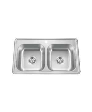 Tarja Doble de Acero Inoxidable 83.8 × 48.26 cm – KELE – DT8448-10 – El Tío Sam Puerto Vallarta