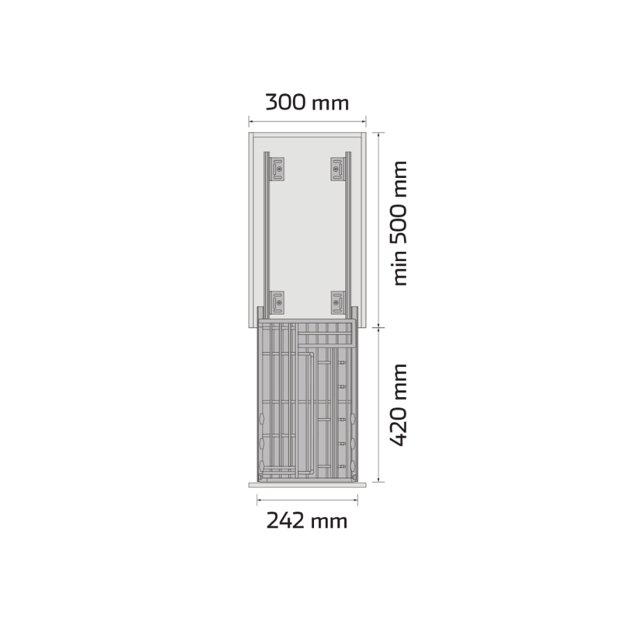 Canastilla Organizadora Múltiple para Gabinete de 30 cm – KELE – KAB6030 – El Tío Sam Puerto Vallarta - Imagen 3